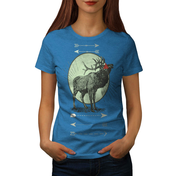 Lonely Moose Shape Womens T-Shirt