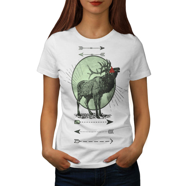 Lonely Moose Shape Womens T-Shirt