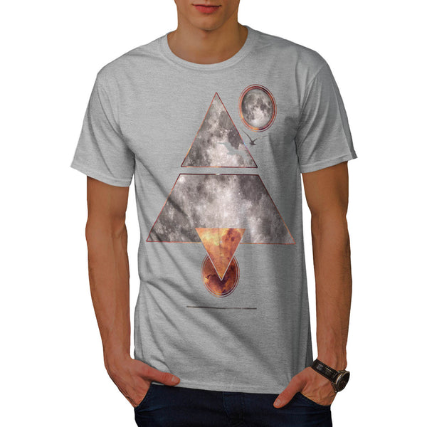 Moon Shine Triangle Mens T-Shirt