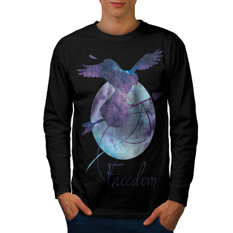Freedom Eagle Bird Mens Long Sleeve T-Shirt