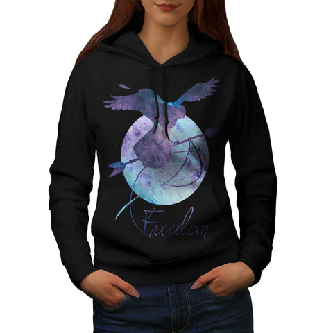 Freedom Eagle Bird Womens Hoodie