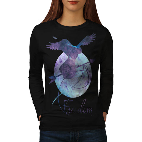Freedom Eagle Bird Womens Long Sleeve T-Shirt