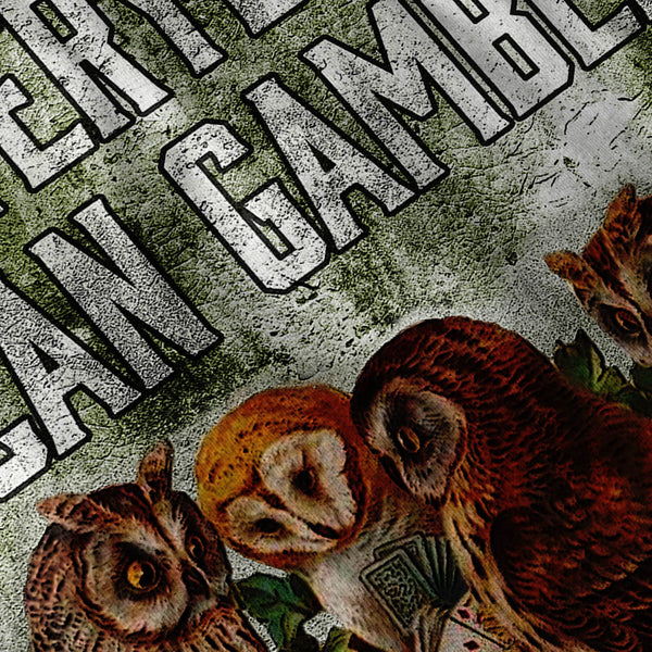 Owl Gambling Casino Mens T-Shirt