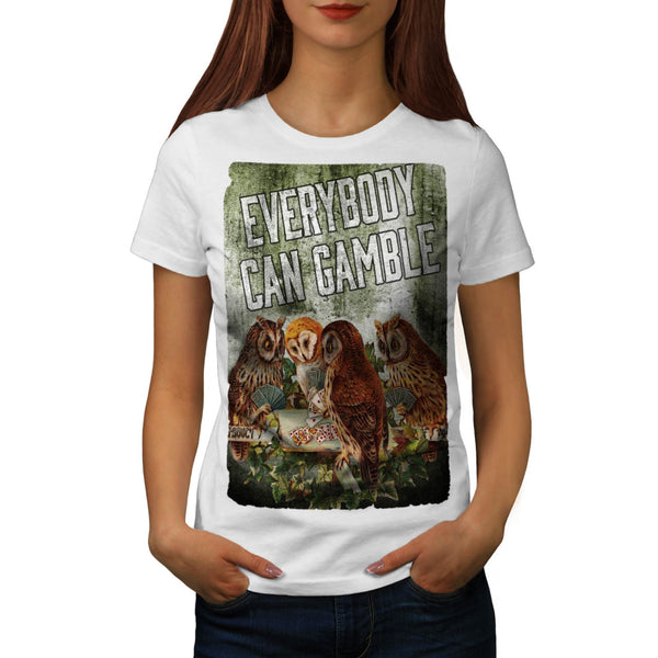 Owl Gambling Casino Womens T-Shirt