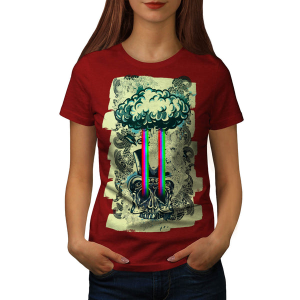 Skull Acid Sugar Art Womens T-Shirt