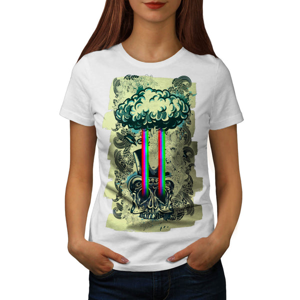 Skull Acid Sugar Art Womens T-Shirt