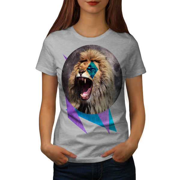 Moonlight Lion Womens T-Shirt