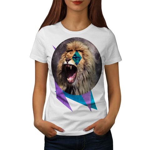 Moonlight Lion Womens T-Shirt