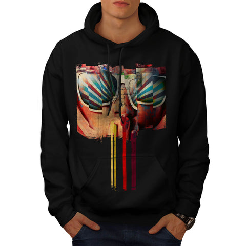 Retro Glasses Lady Mens Hoodie