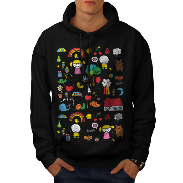 Cute Little Kids Dream Mens Hoodie