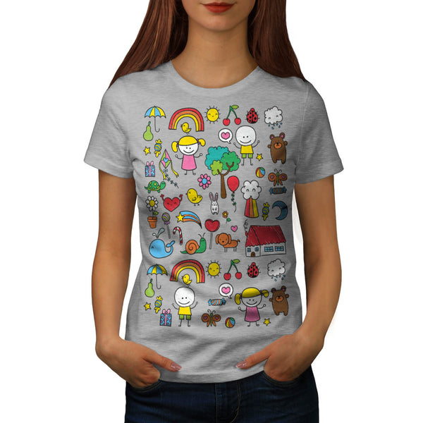 Cute Little Kids Dream Womens T-Shirt