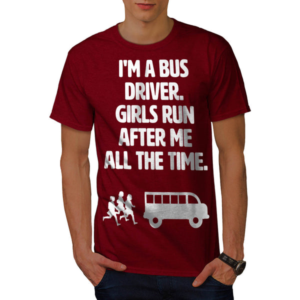 Handsome Bus Driver Mens T-Shirt