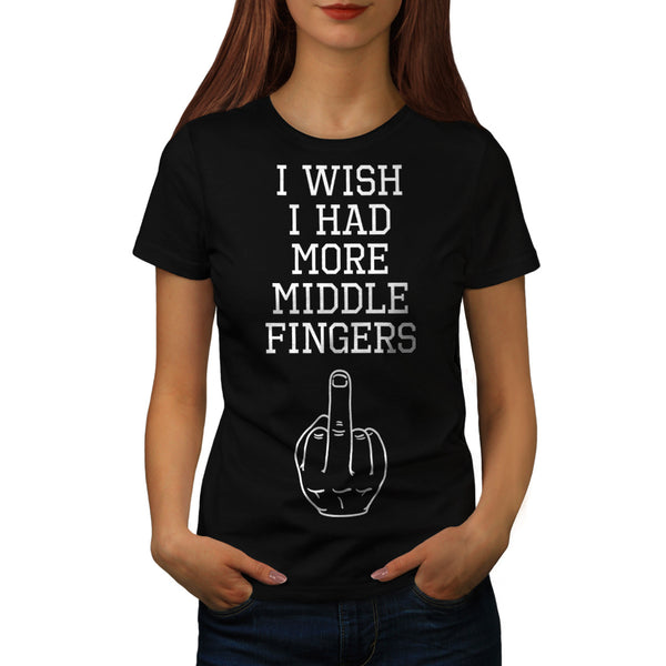 Middle finger Insult Womens T-Shirt