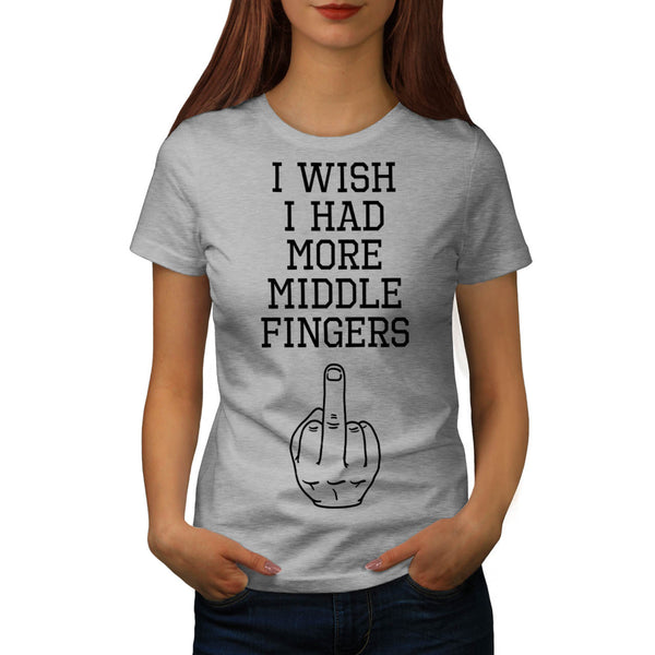 Middle finger Insult Womens T-Shirt