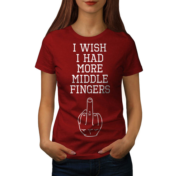 Middle finger Insult Womens T-Shirt