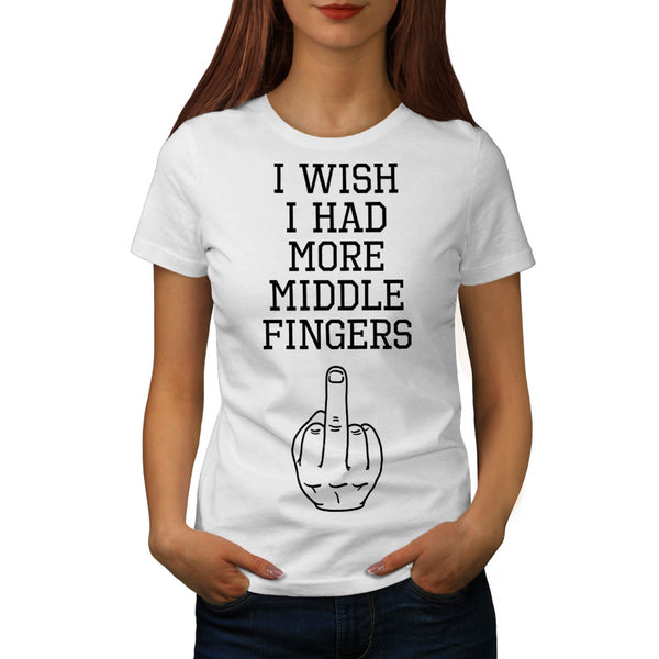 Middle finger Insult Womens T-Shirt