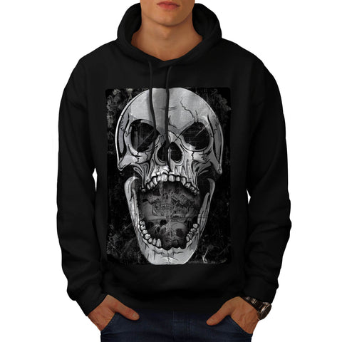 Skull Biker Tattoo Mens Hoodie