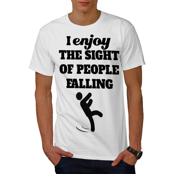 Enjoy People Falling Mens T-Shirt