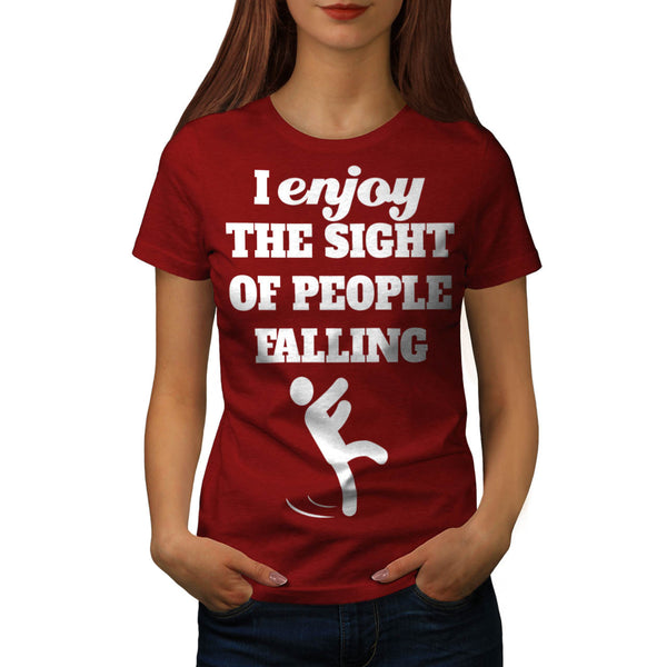 Enjoy People Falling Womens T-Shirt
