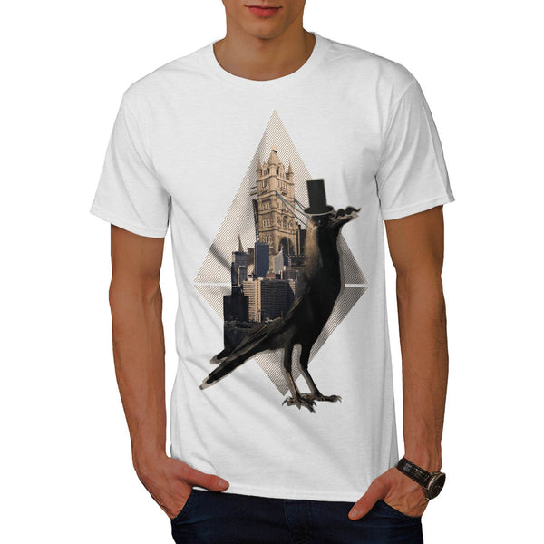 Bird In London City Mens T-Shirt