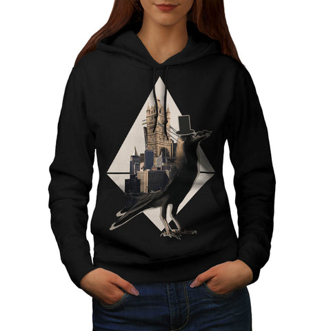 Bird In London City Womens Hoodie