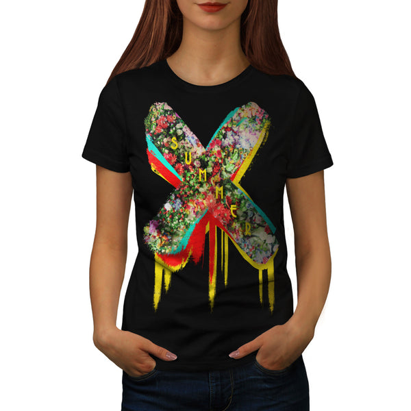 Summer Flower Bloom Womens T-Shirt