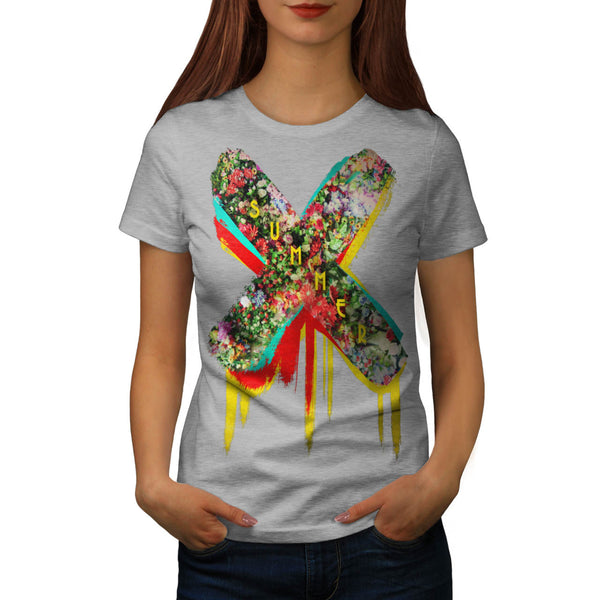 Summer Flower Bloom Womens T-Shirt