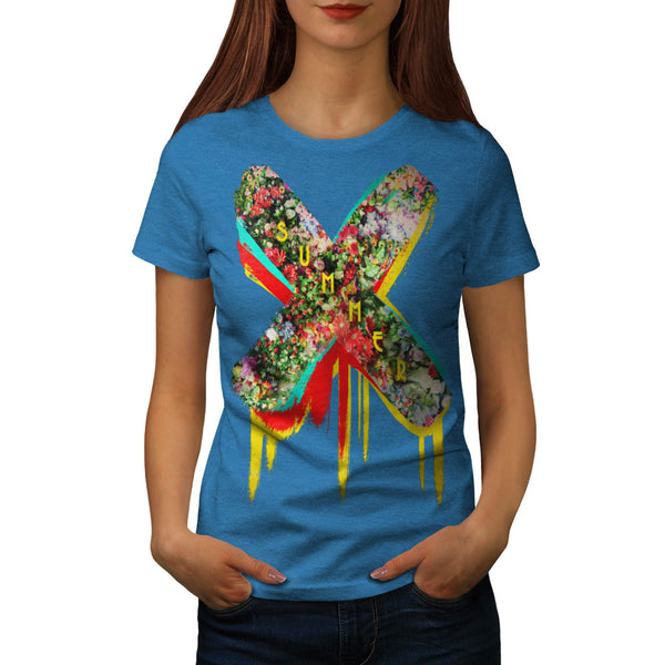 Summer Flower Bloom Womens T-Shirt