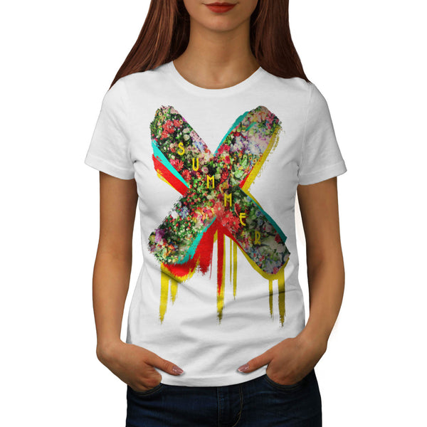 Summer Flower Bloom Womens T-Shirt