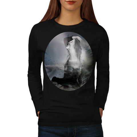NYC Statue Liberty Womens Long Sleeve T-Shirt