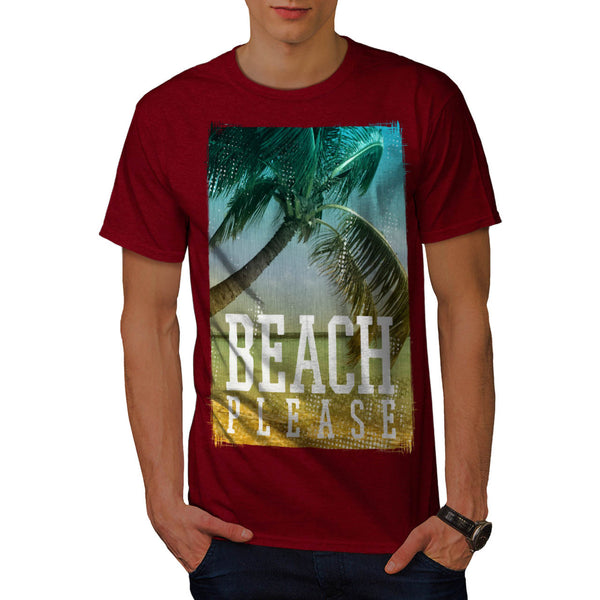 Beach Please Now Mens T-Shirt