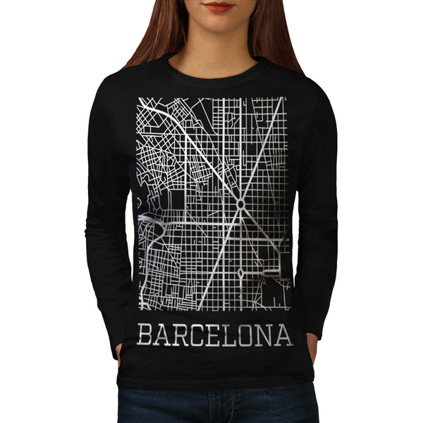 Spain City Barcelona Womens Long Sleeve T-Shirt