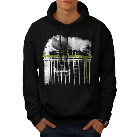 City Bird Tree Branch Mens Hoodie