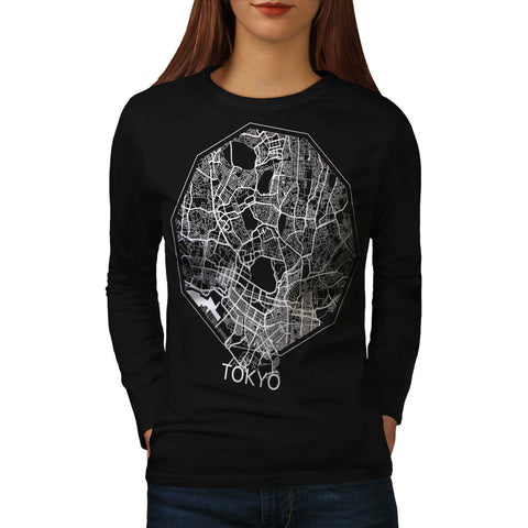 Japan City Tokyo Womens Long Sleeve T-Shirt