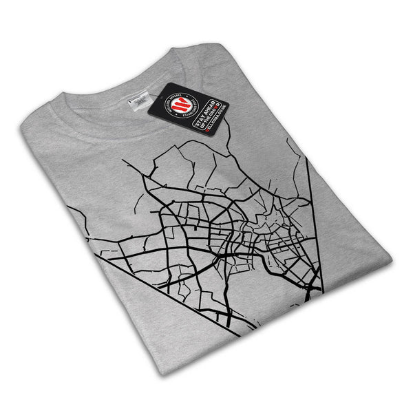 Vilnius City Map Mens T-Shirt