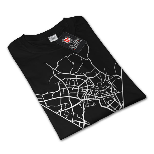 Vilnius City Map Womens Long Sleeve T-Shirt