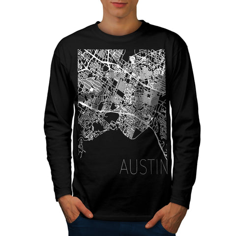 America Texas Austin Mens Long Sleeve T-Shirt
