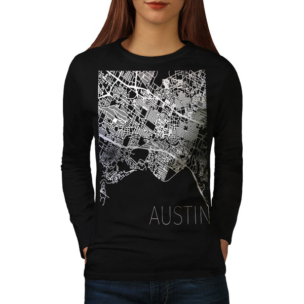 America Texas Austin Womens Long Sleeve T-Shirt