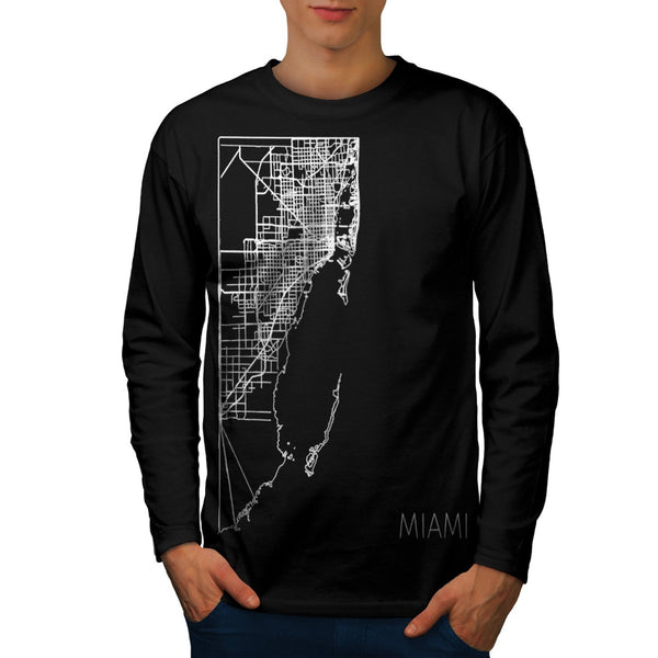 America Miami City Mens Long Sleeve T-Shirt