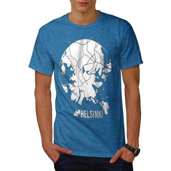 Finland Helsinki Map Mens T-Shirt