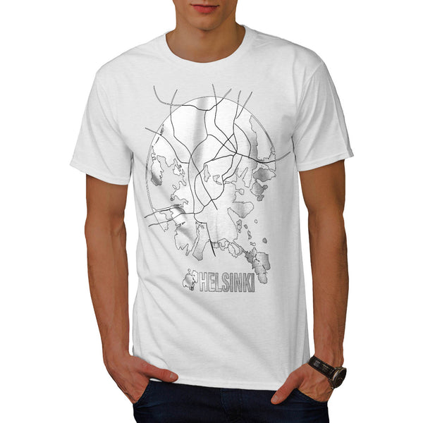 Finland Helsinki Map Mens T-Shirt