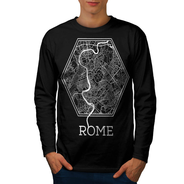 Italy Big City Rome Mens Long Sleeve T-Shirt
