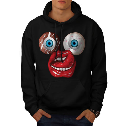 Donut Eyeball Face Mens Hoodie