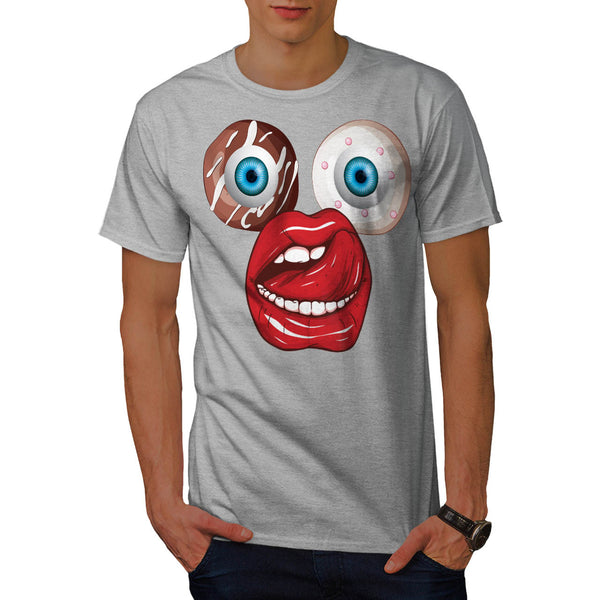 Donut Eyeball Face Mens T-Shirt