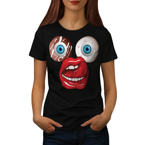 Donut Eyeball Face Womens T-Shirt