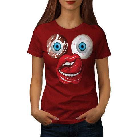 Donut Eyeball Face Womens T-Shirt