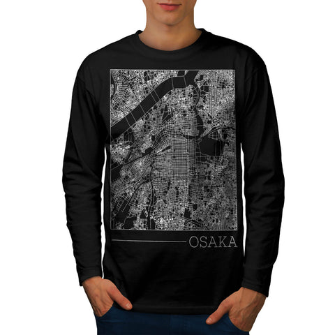 Japan Big City Osaka Mens Long Sleeve T-Shirt