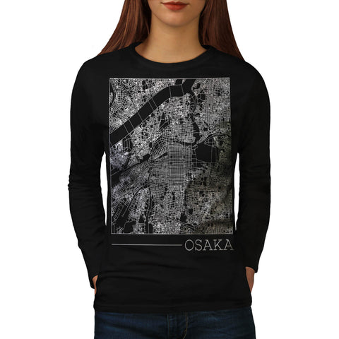 Japan Big City Osaka Womens Long Sleeve T-Shirt