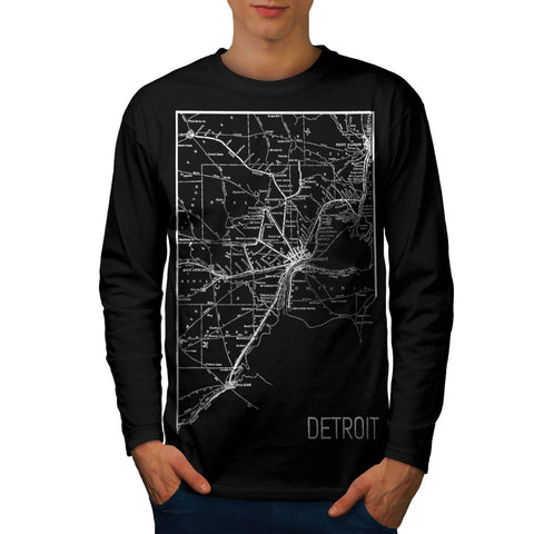 America City Detroit Mens Long Sleeve T-Shirt