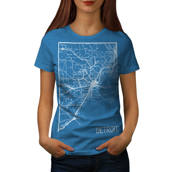 America City Detroit Womens T-Shirt